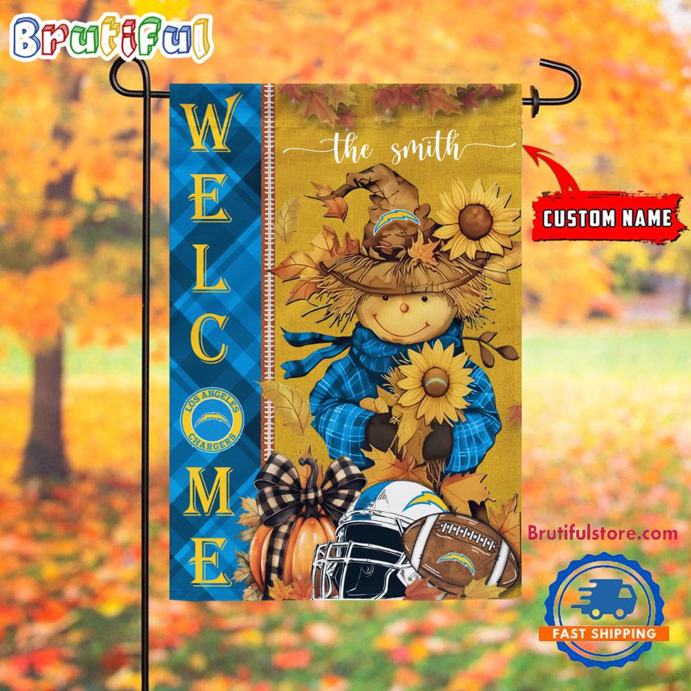 NFL Los Angeles Chargers Football Special Scarecrow Halloween Garden Flag