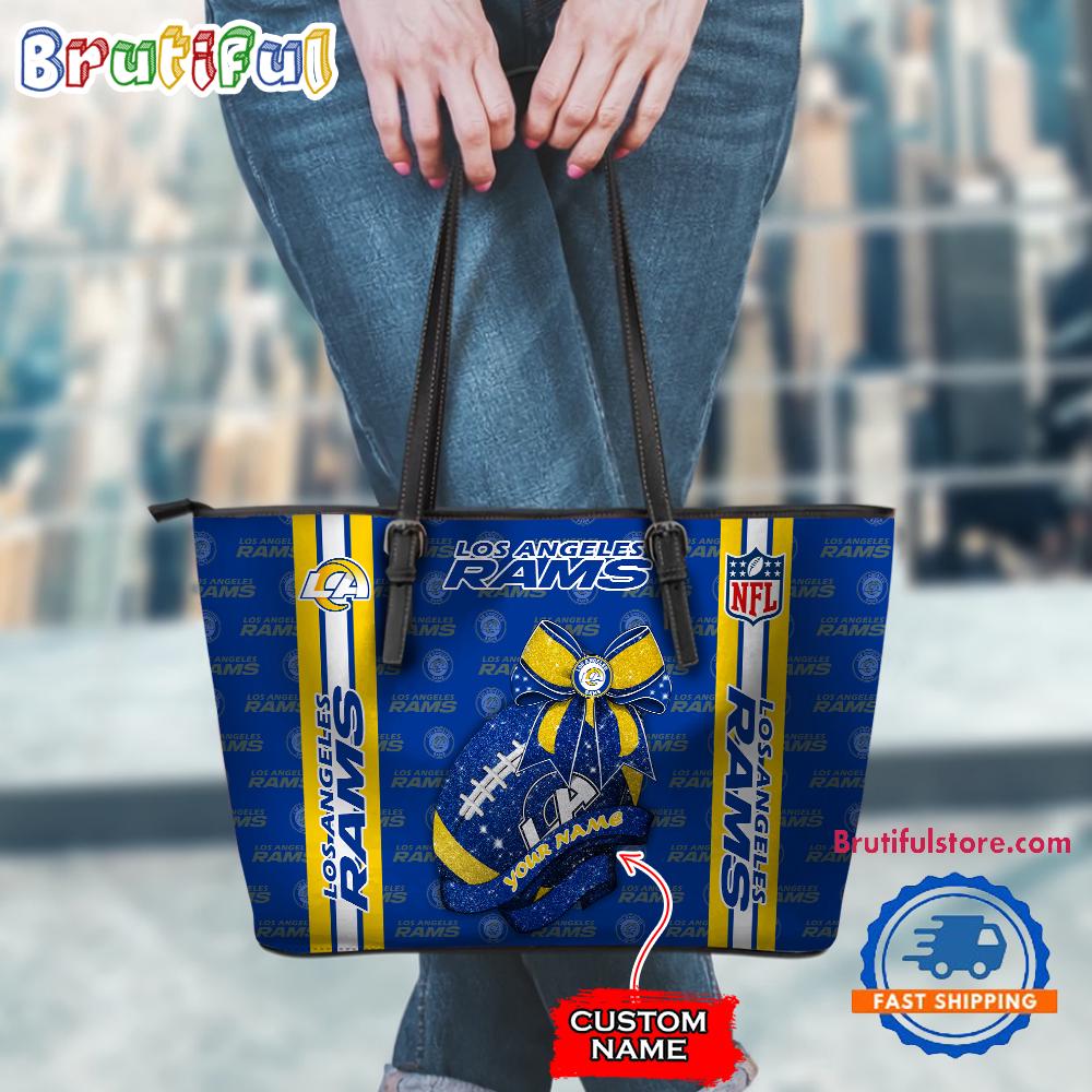 NFL Los Angeles Rams Football Team Women's Leather Tote Bag