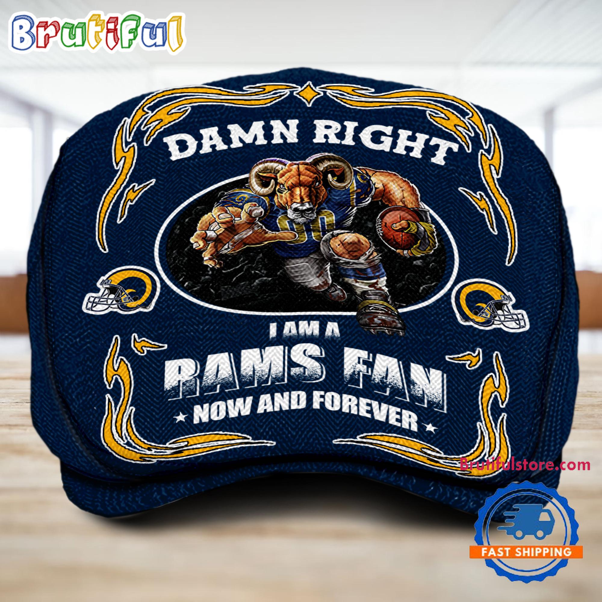NFL Los Angeles Rams Mascot Football Fans Custom Jeff Cap
