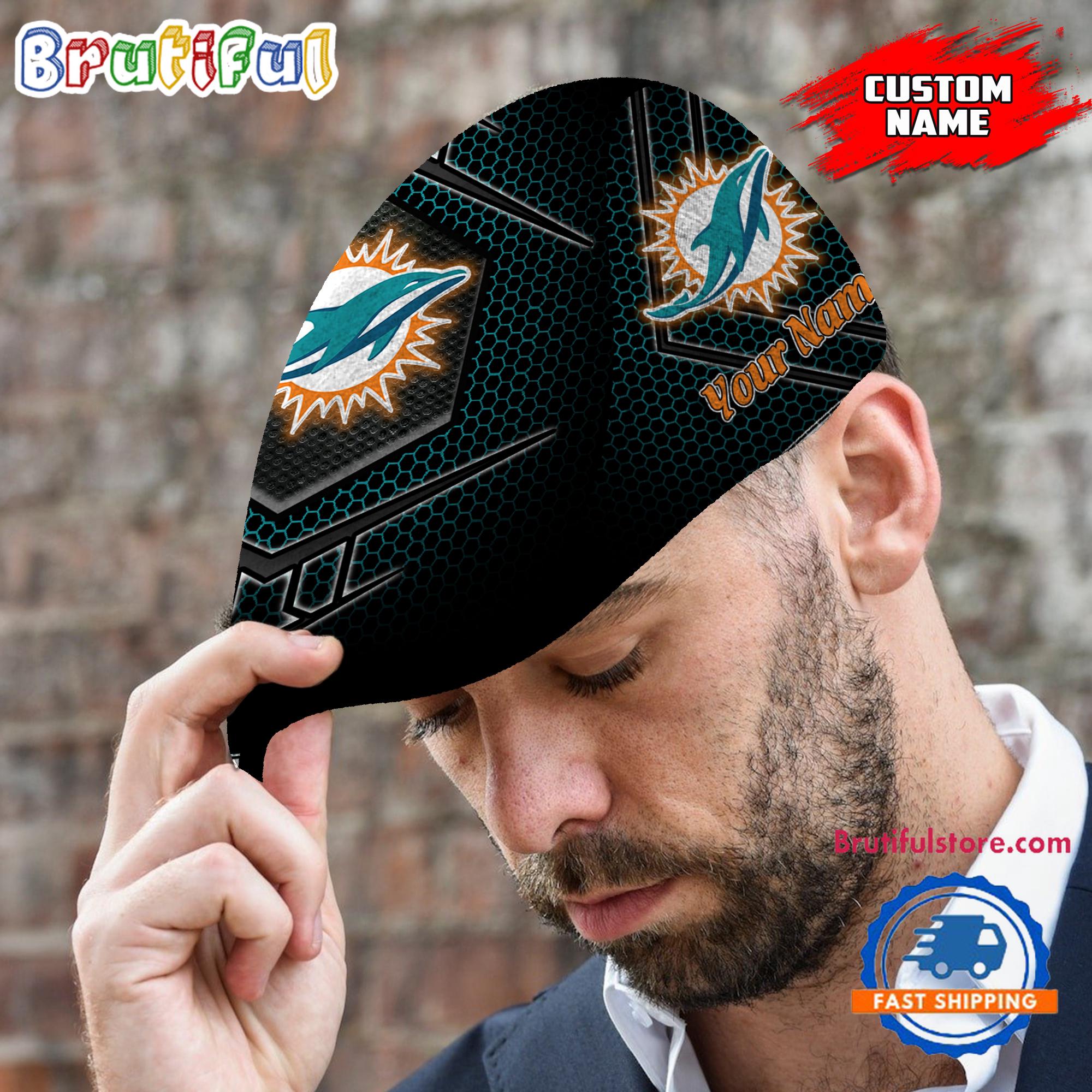 NFL Miami Dolphins Classic Jeff Cap, Football Team Versatile Jeff Cap