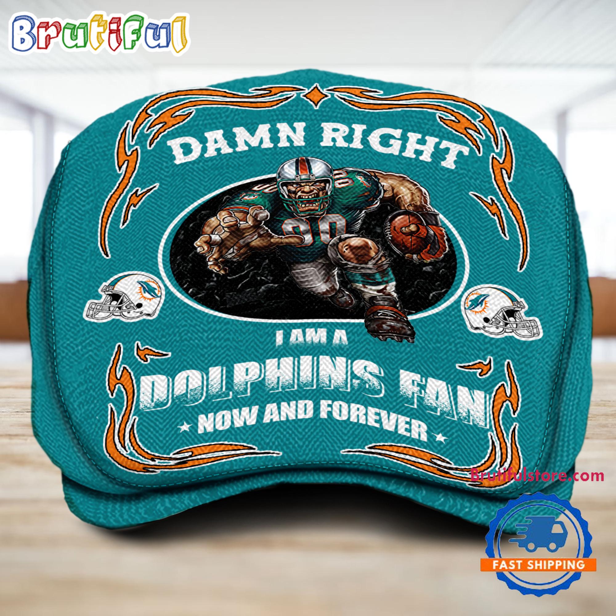 NFL Miami Dolphins Mascot Football Fans Custom Jeff Cap