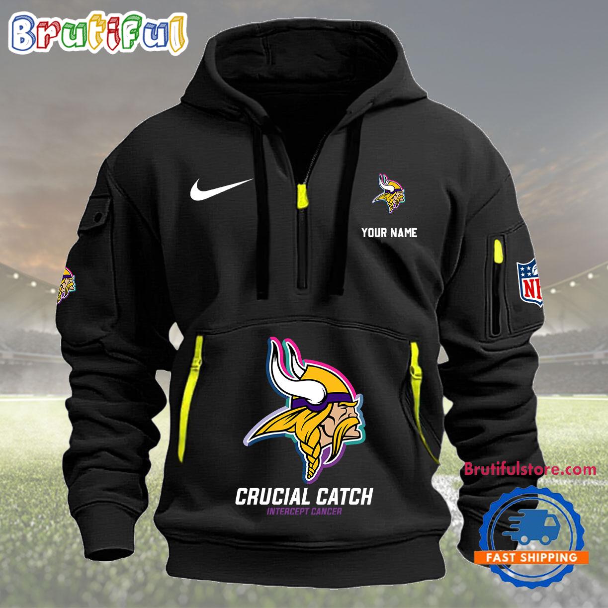 NFL Minnesota Vikings 2024 NFL Crucial Catch Custom New Hoodie