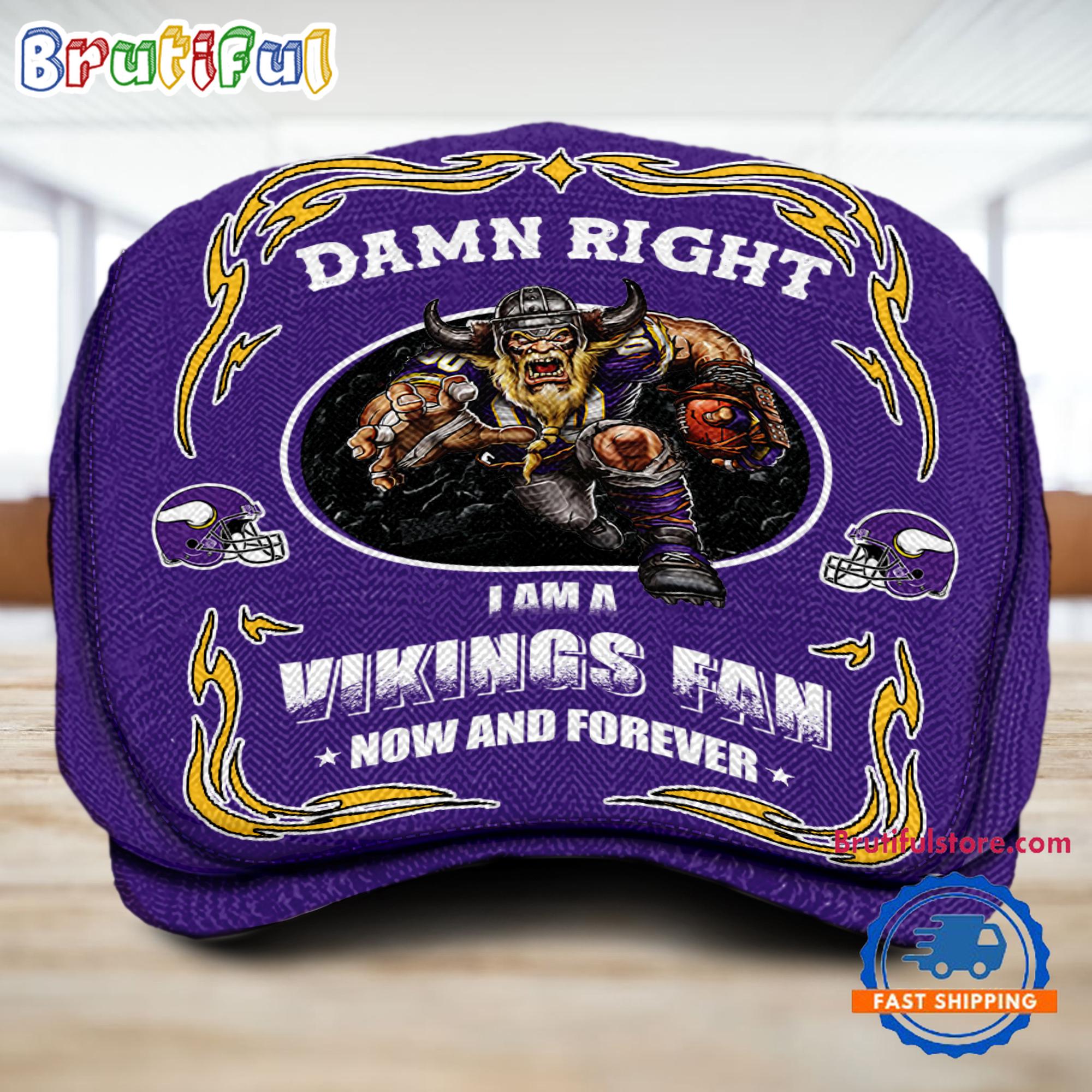 NFL Minnesota Vikings Mascot Football Fans Custom Jeff Cap
