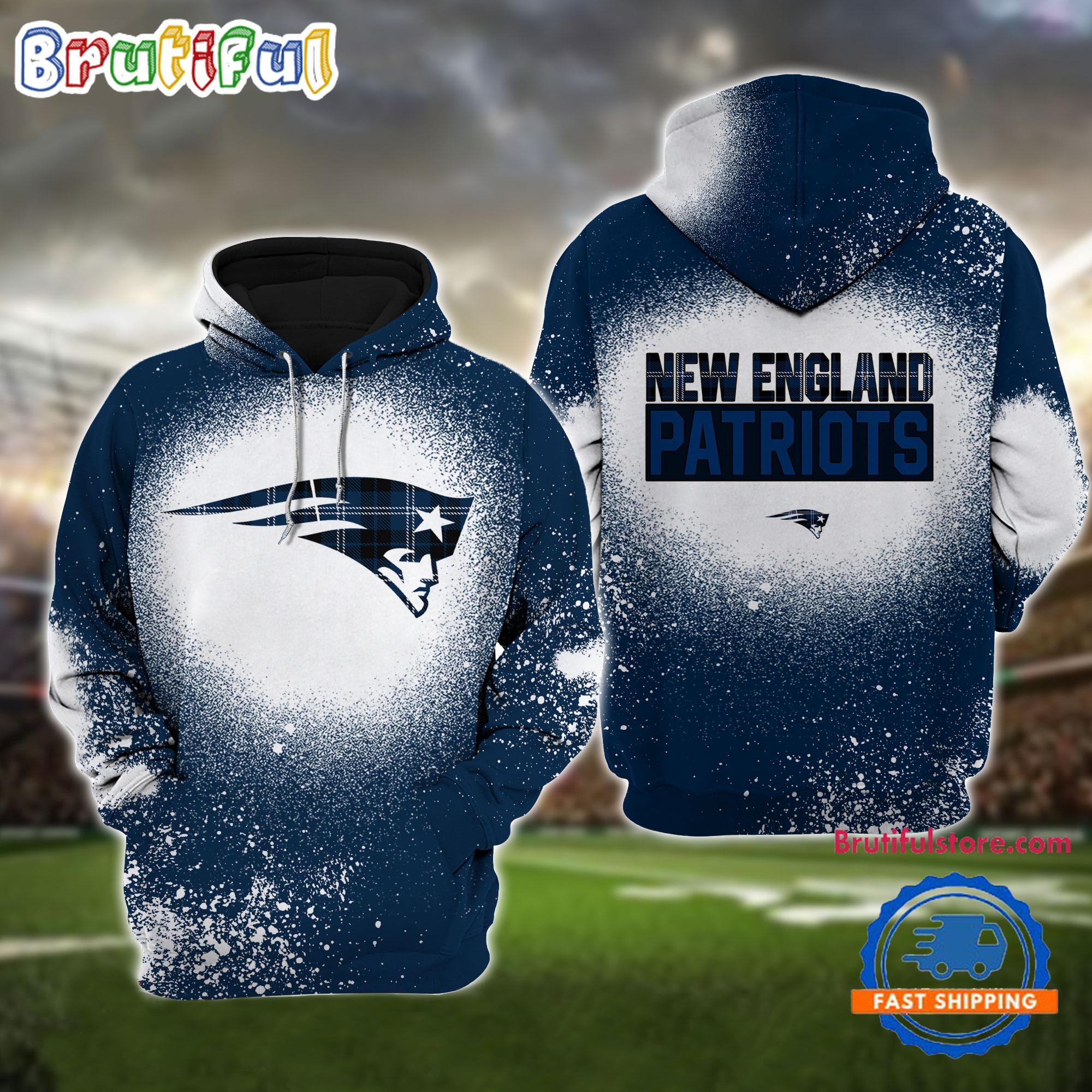 NFL New England Patriots All Over Print Christmas Hoodie, Football Christmas Hoodie