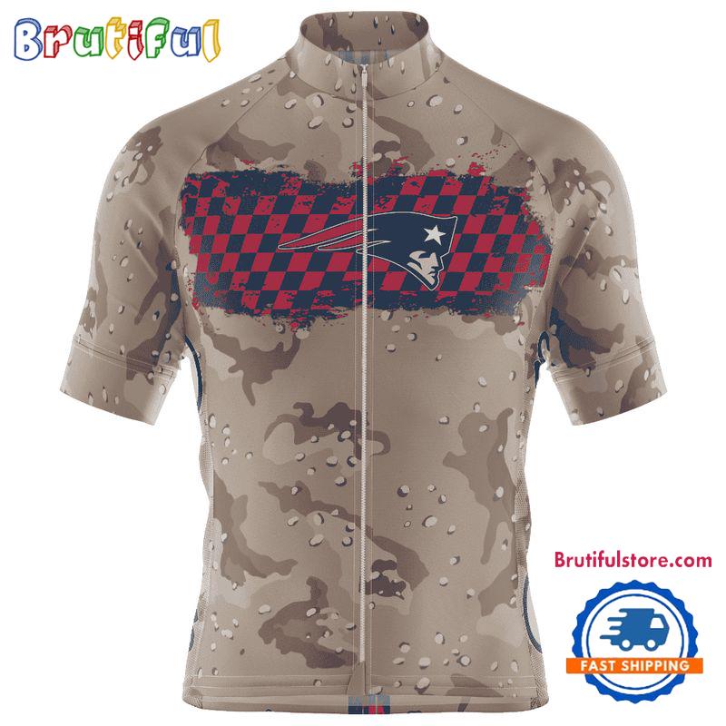 NFL New England Patriots Special Desert Camo Cycling Jersey