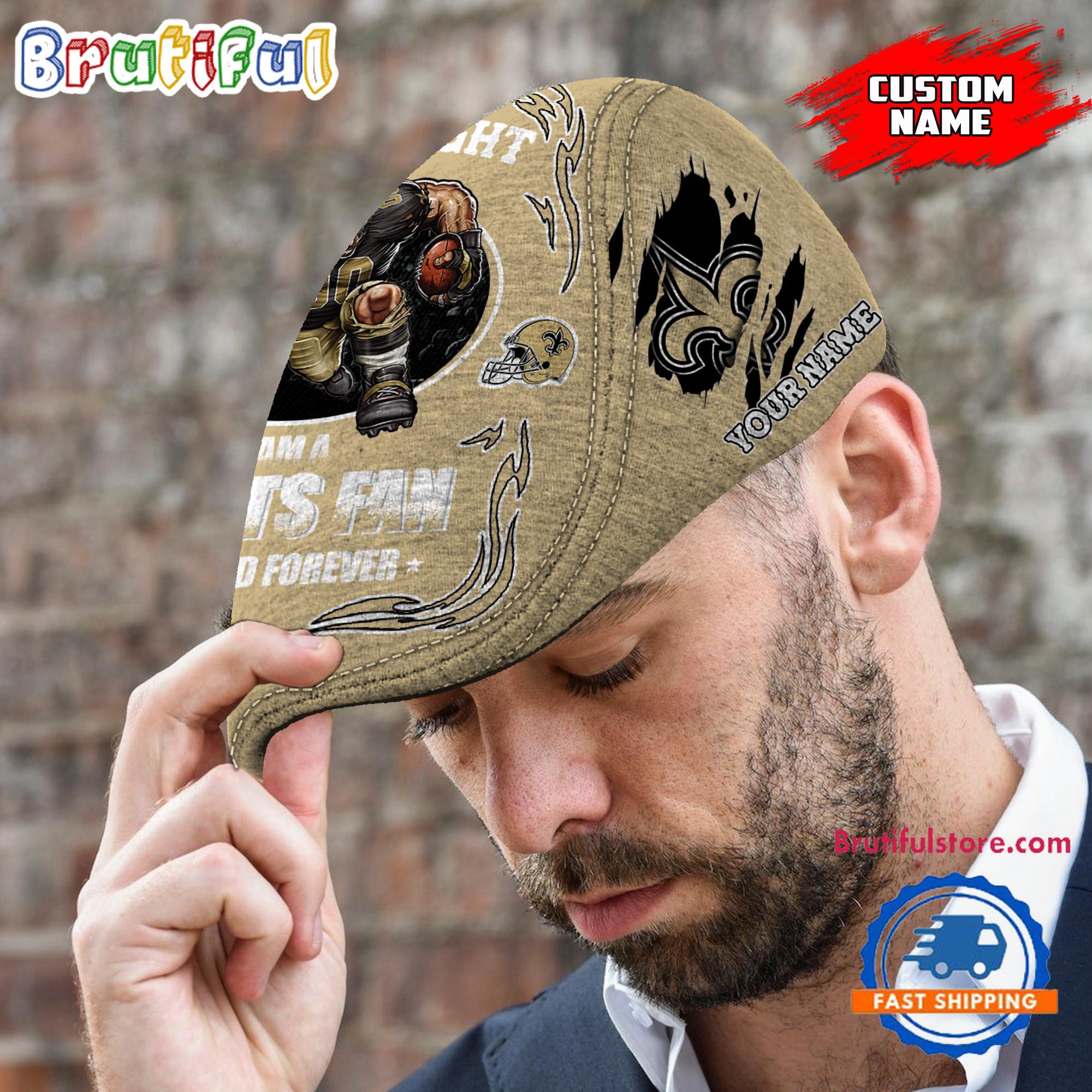 NFL New Orleans Saints Mascot Football Fans Custom Jeff Cap