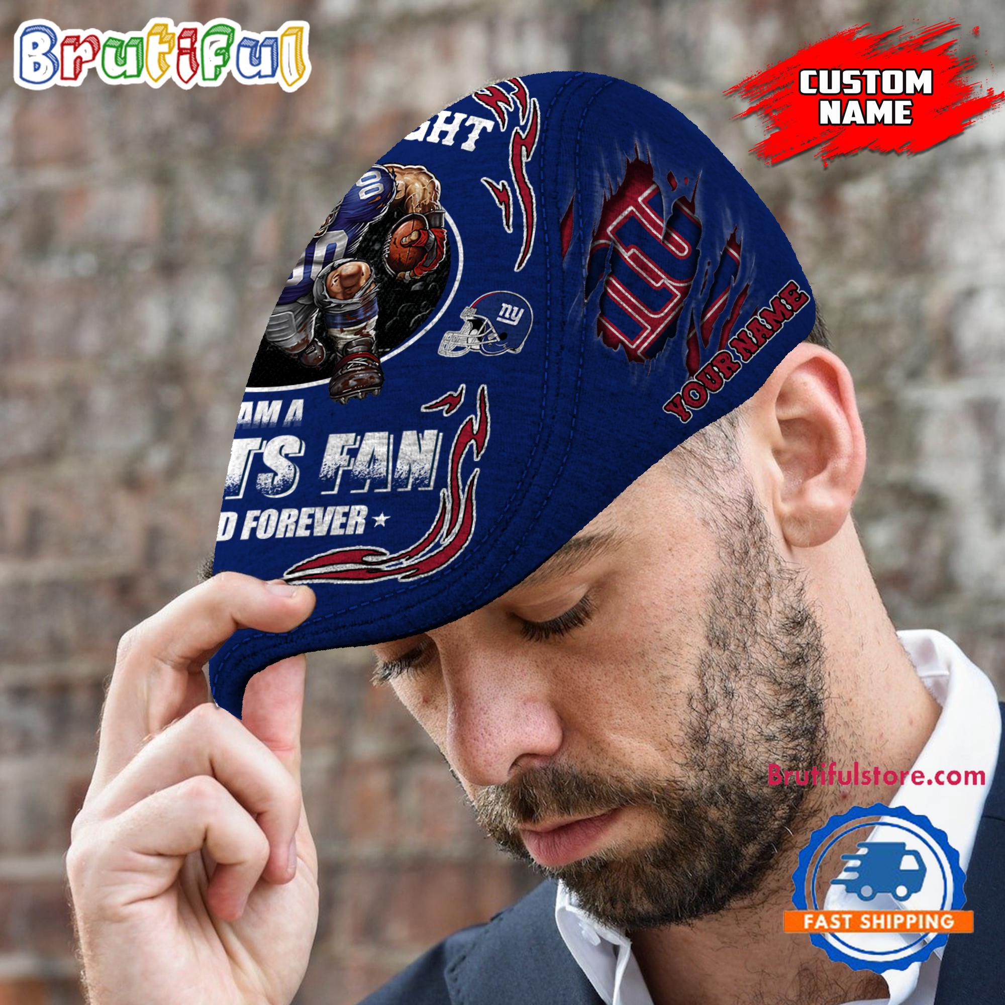 NFL New York Giants Mascot Football Fans Custom Jeff Cap