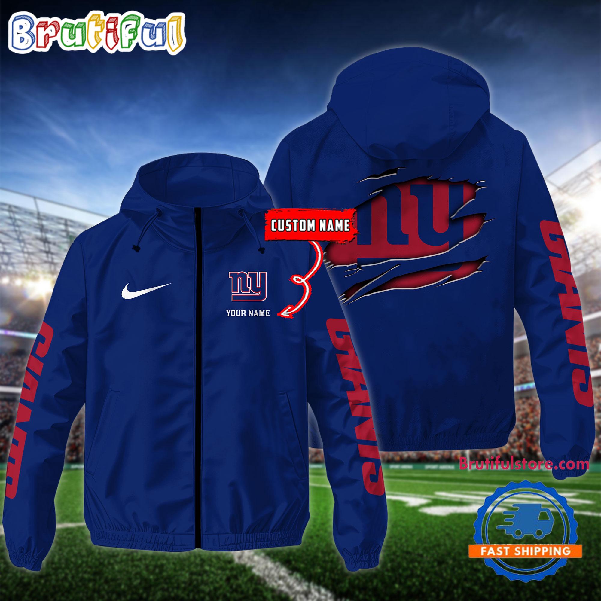 NFL New York Giants Special Football Logo Team Design Windbreaker Outdoor Jacket