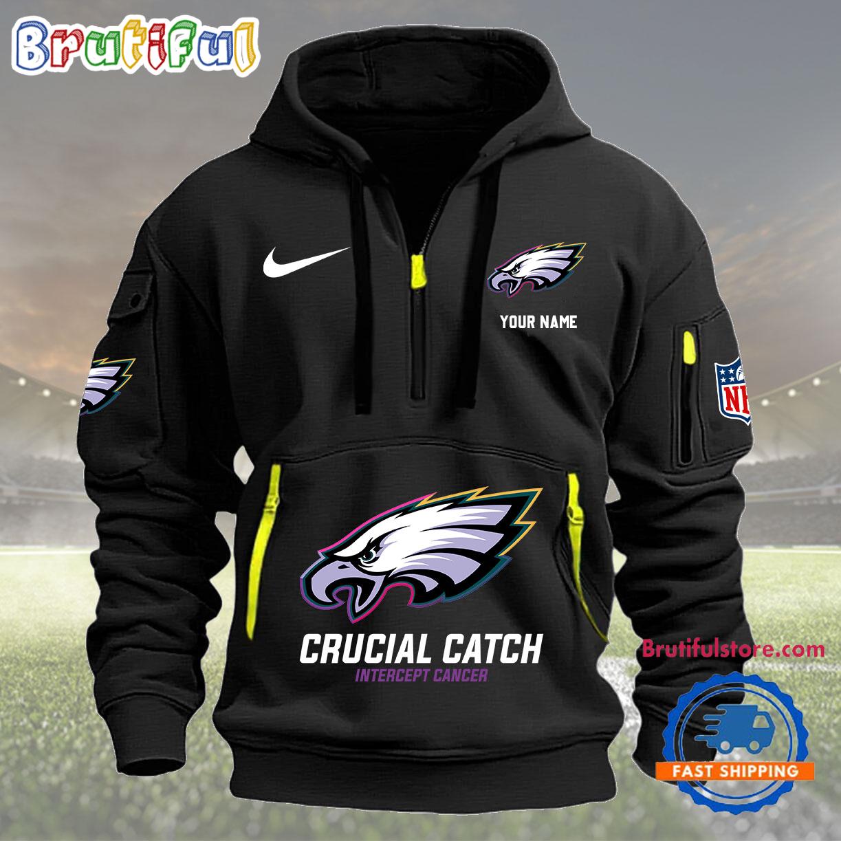 NFL Philadelphia Eagles 2024 NFL Crucial Catch Custom New Hoodie