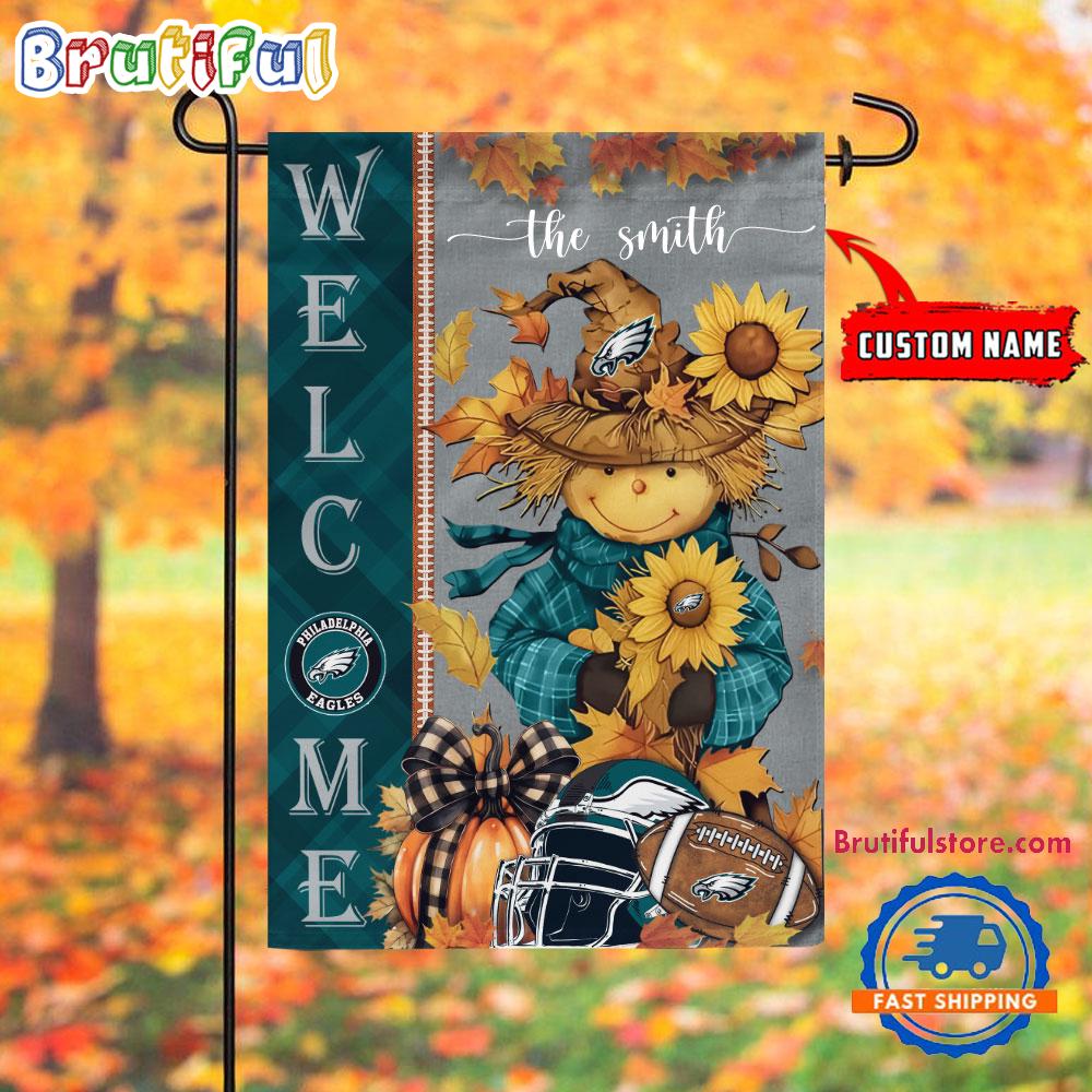 NFL Philadelphia Eagles Football Special Scarecrow Halloween Garden Flag