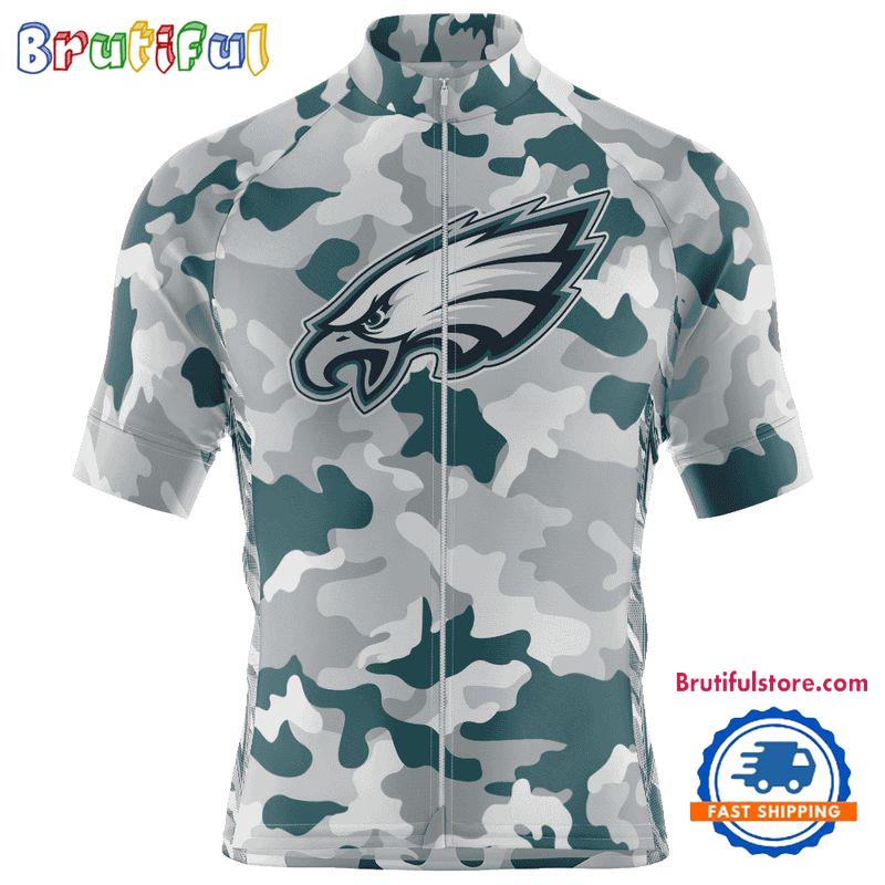 NFL Philadelphia Eagles Football Team Colorful Camo Cycling Jersey