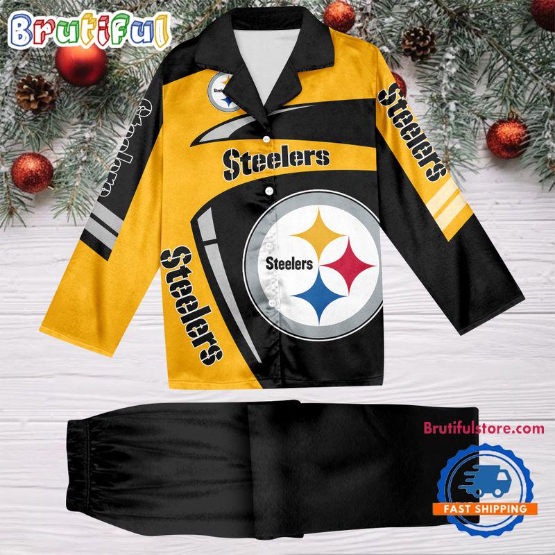 NFL Pittsburgh Steelers Special Football Team Winter Season Satin Pajamas Set