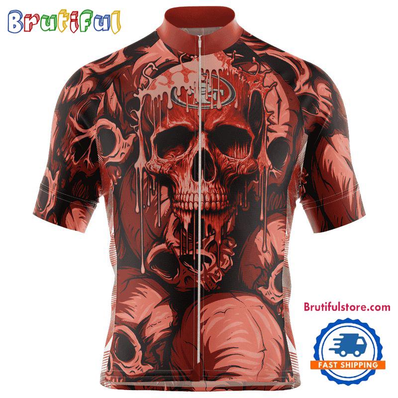 NFL San Francisco 49ers Football Team Colorful Camo Cycling Jersey