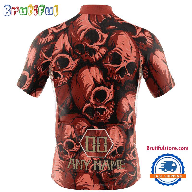 NFL San Francisco 49ers Football Team Colorful Camo Cycling Jersey