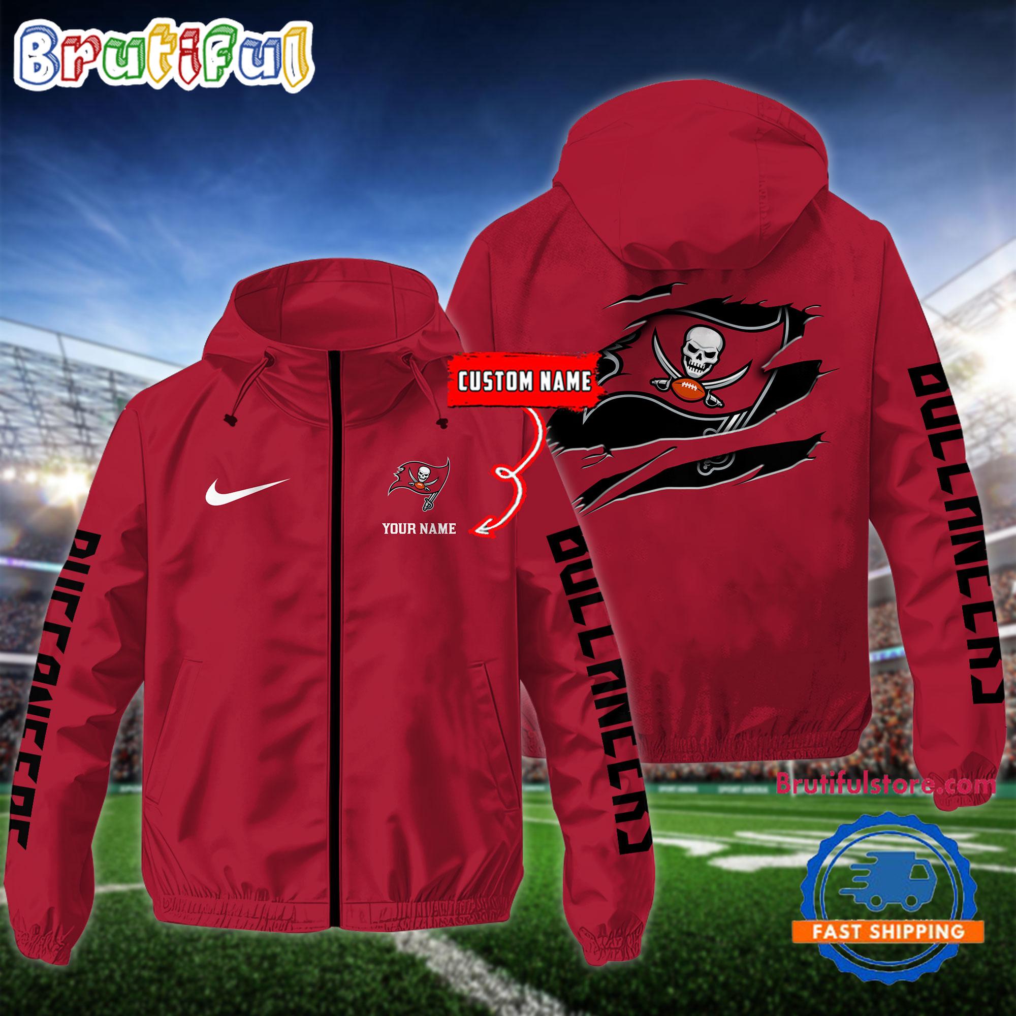 NFL Tampa Bay Buccaneers Special Football Logo Team Design Windbreaker Outdoor Jacket