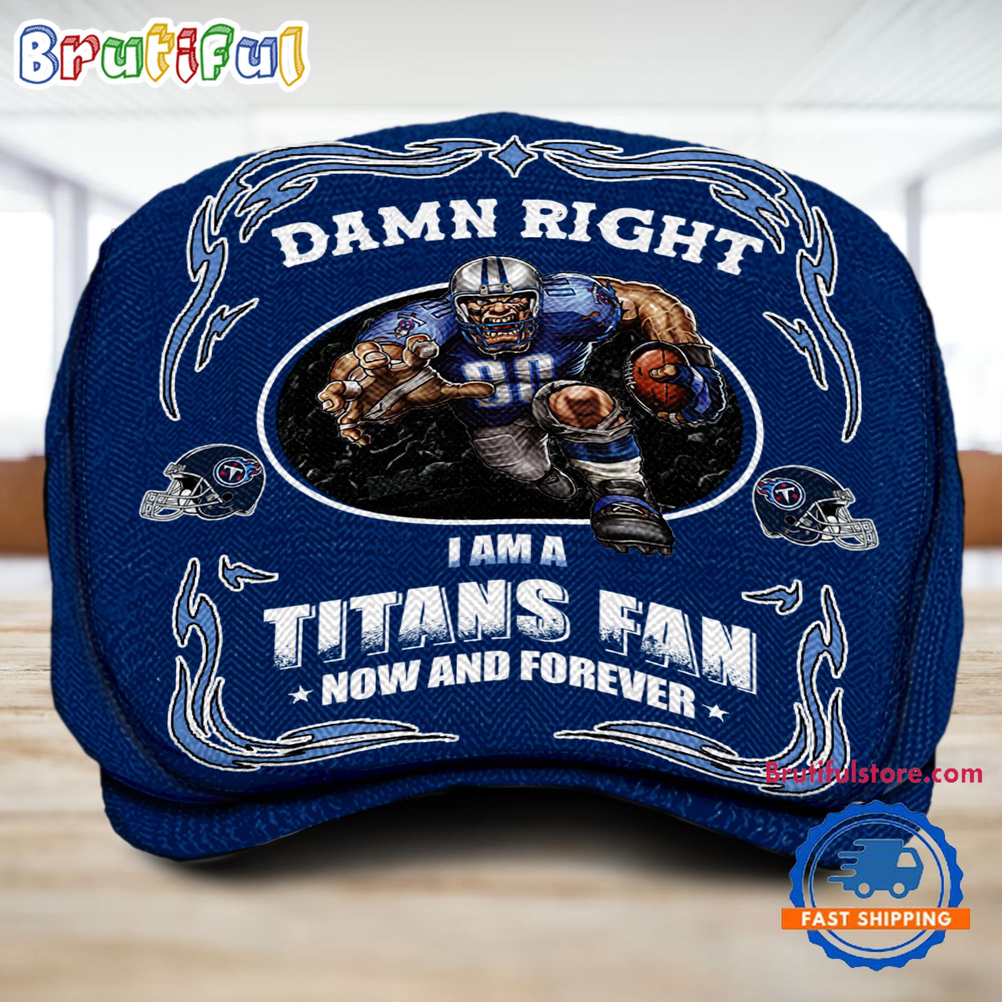 NFL Tennessee Titans Mascot Football Fans Custom Jeff Cap