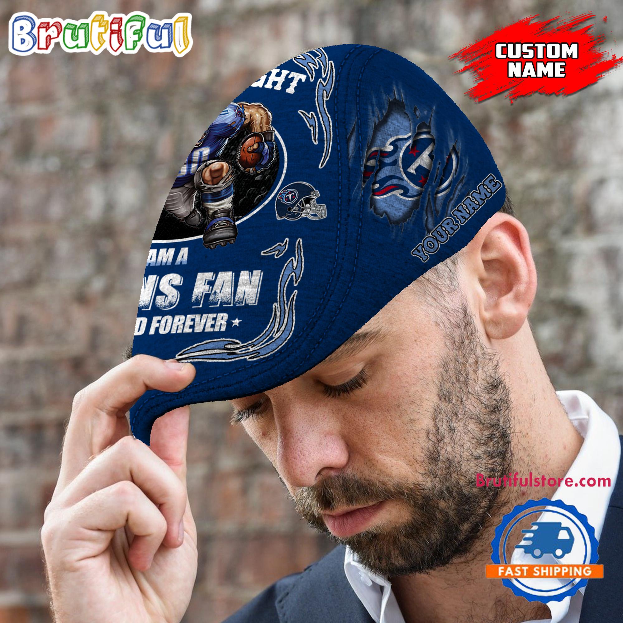 NFL Tennessee Titans Mascot Football Fans Custom Jeff Cap