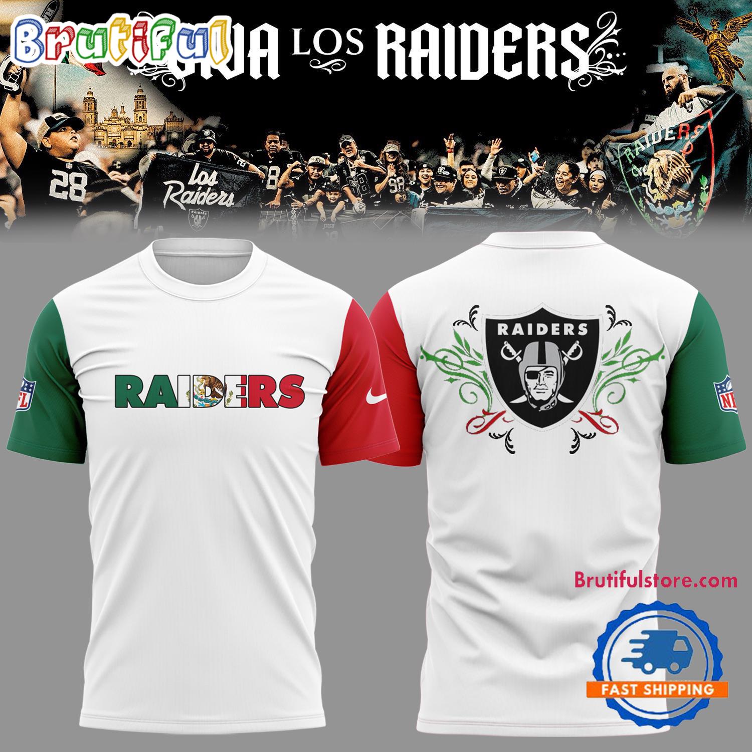 NFL Vegas Raiders x Mexico All Over Print T Shirt