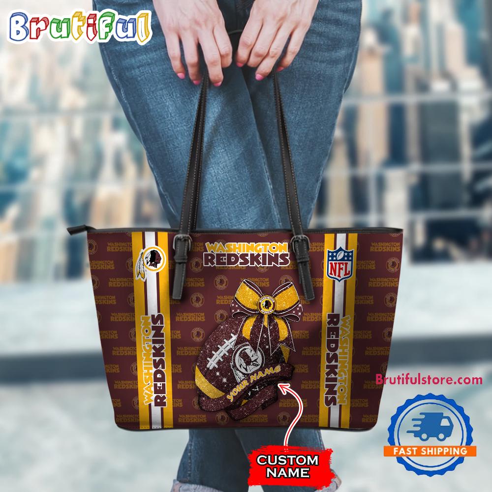 NFL Washington Redskins Football Team Women's Leather Tote Bag