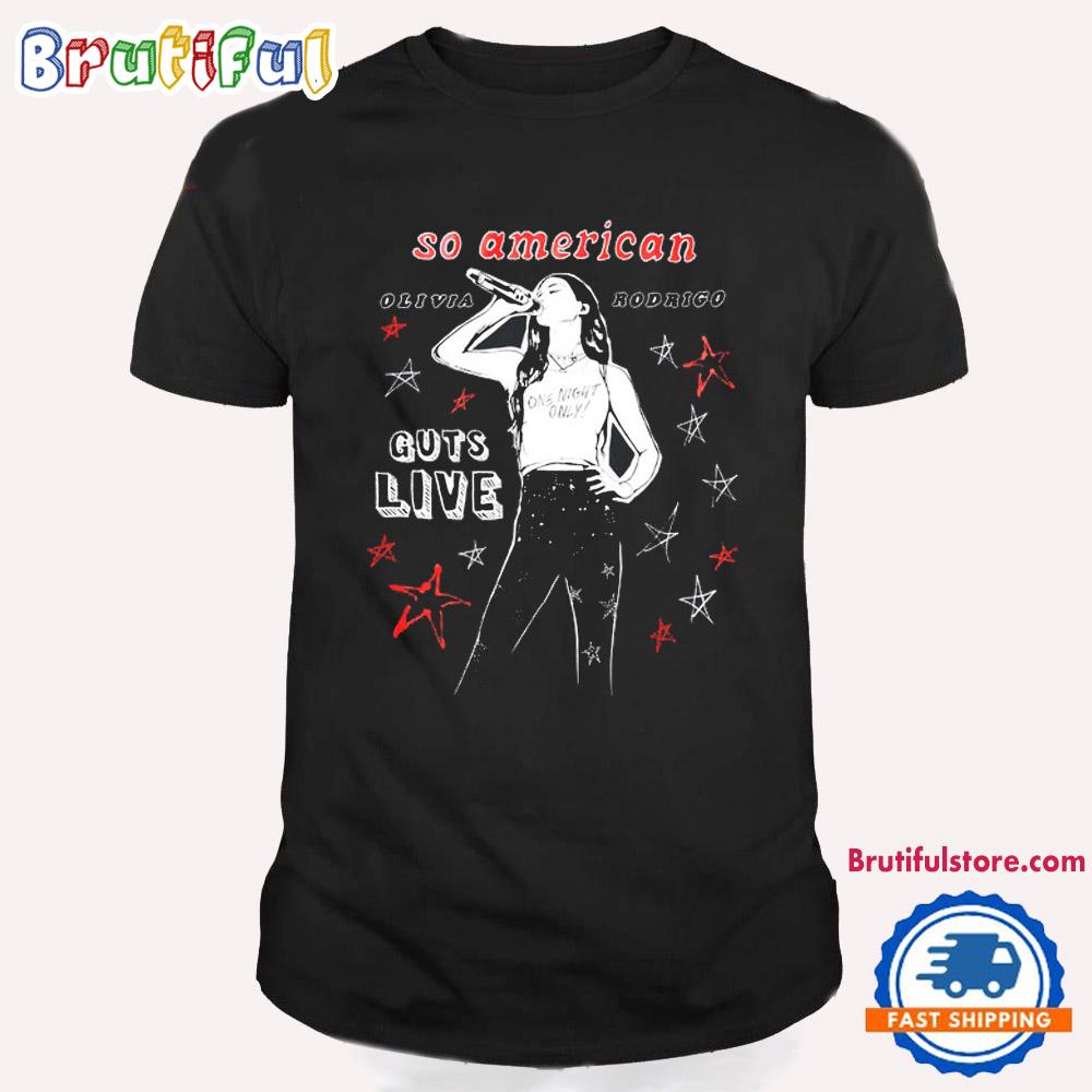 Olivia Rodrigo So American Guts Live Tour T Shirt