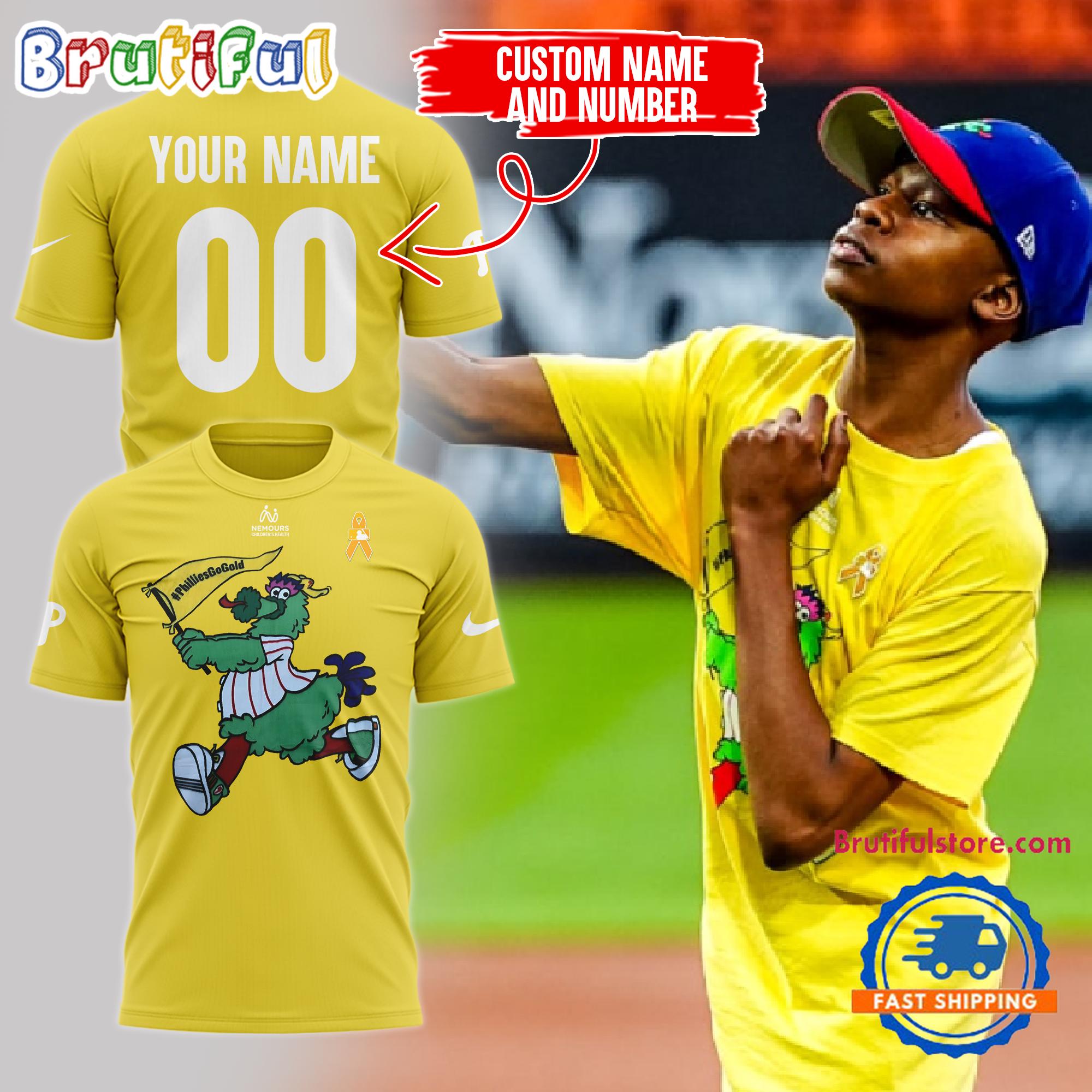 Philadelphia Phillies Special Childhood Cancer Awareness T Shirt