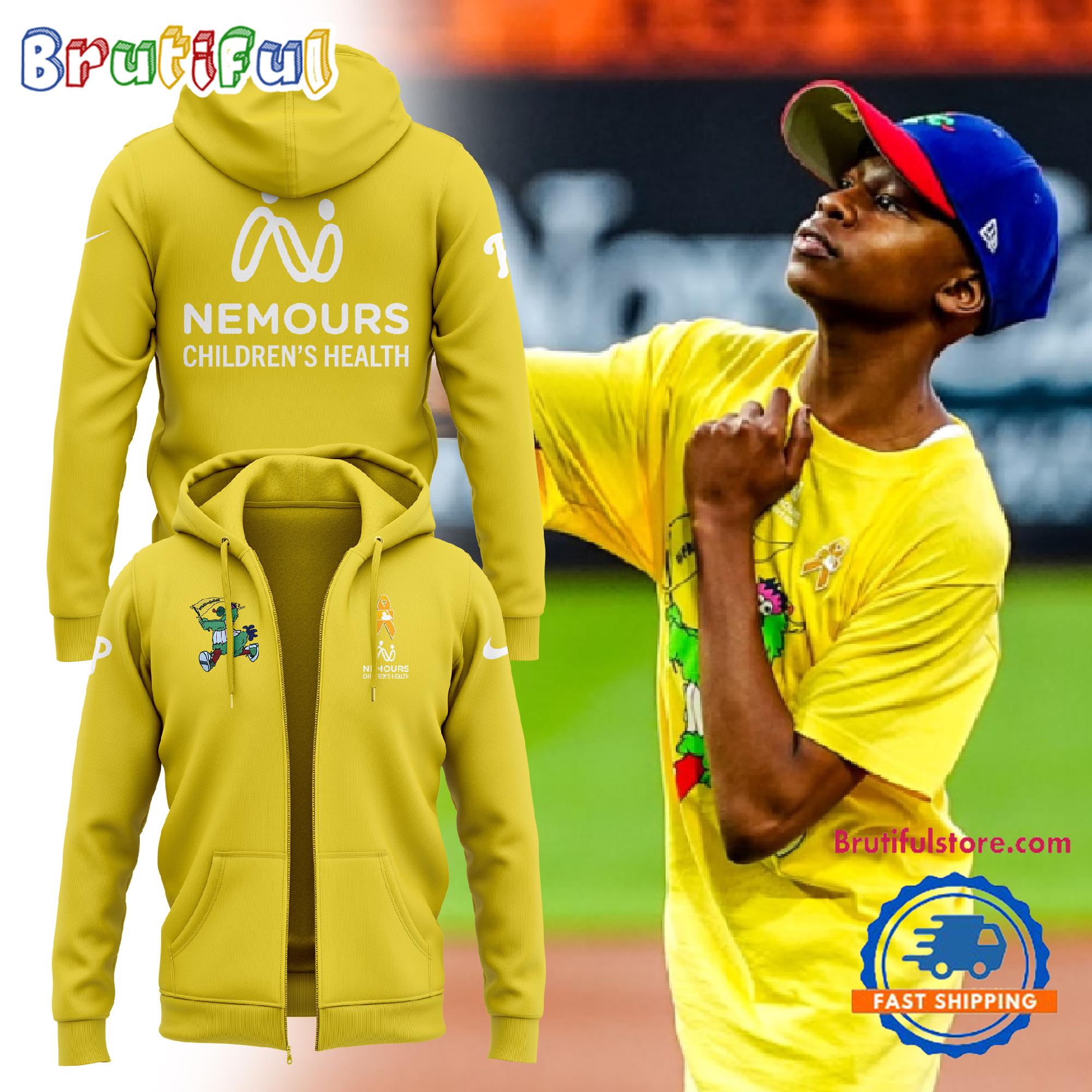 Philadelphia Phillies Special Childhood Cancer Awareness Zip Hoodie