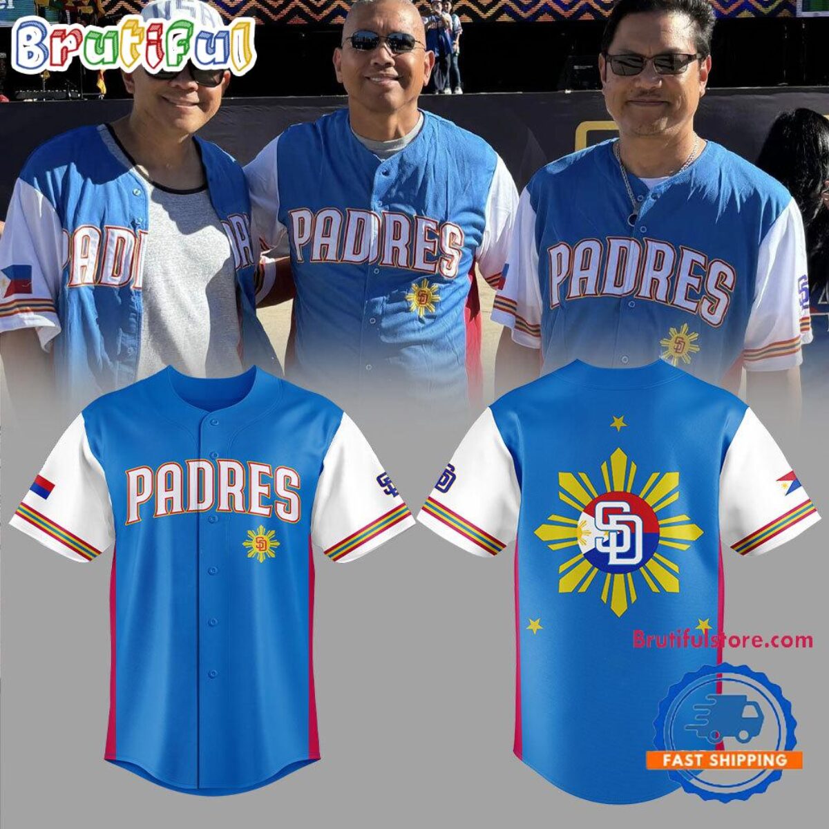 San Diego Padres Filipino Heritage Night Baseball Jersey display picture 2