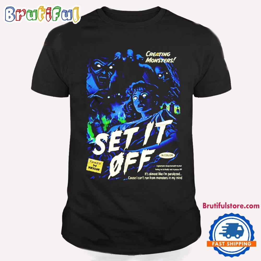 Set It Off Band Creating Monsters Movie Art T Shirt