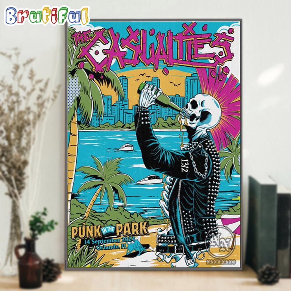 The Casualties Sept 14 2024 In Orlando FL Wall Art Poster Canvas