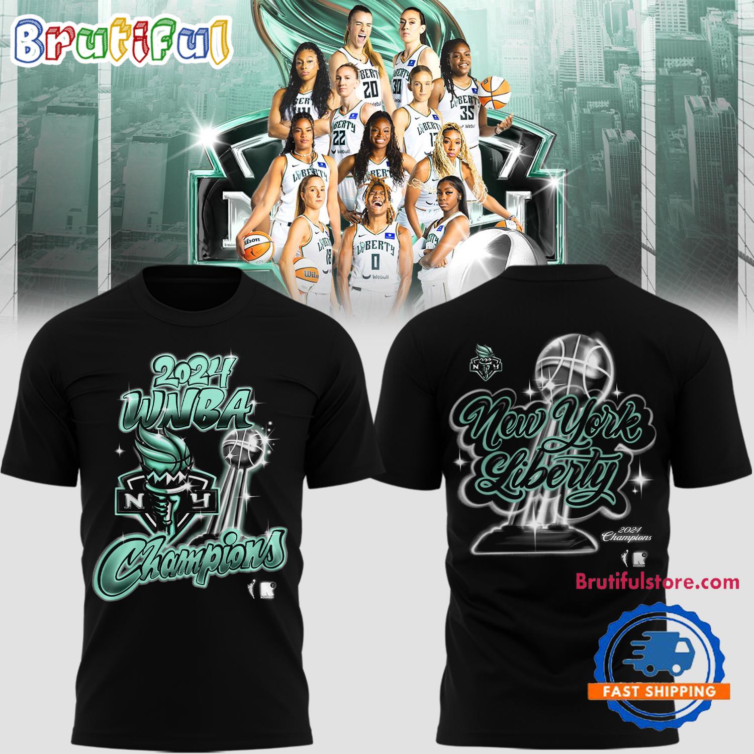 2024 WNBA Champions New York Liberty All Over Print T Shirt