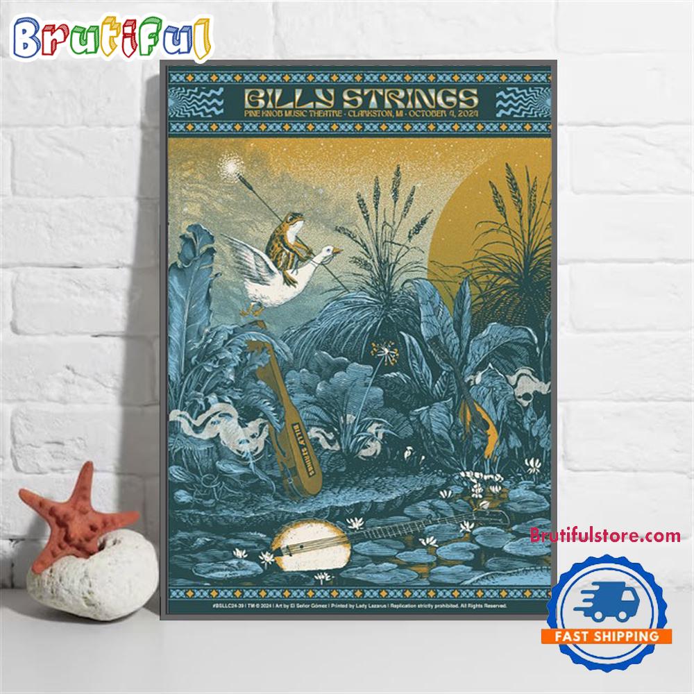 Billy Strings 10 5 2024 At Pine Knob Music Theatre Clarkston MI Poster Canvas Art
