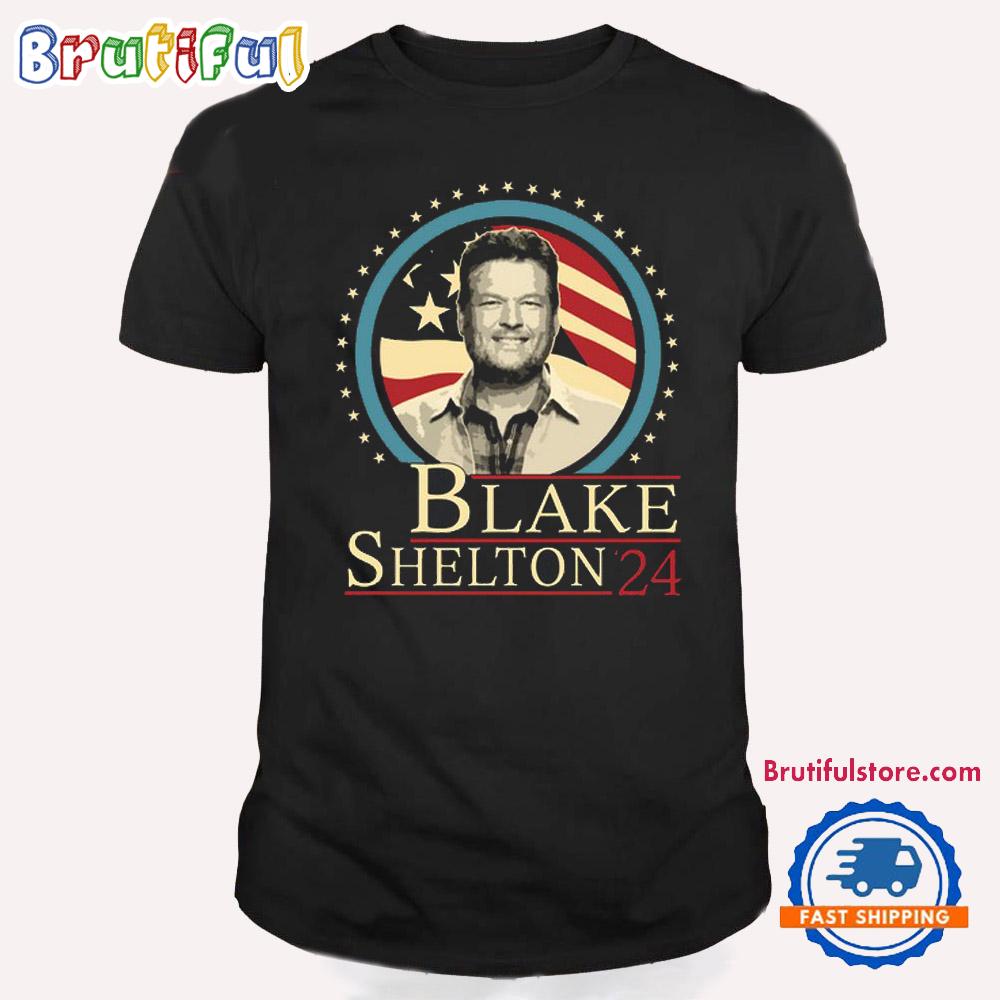 Blake Shelton Fans Gift Graphics American Flag Design T Shirt