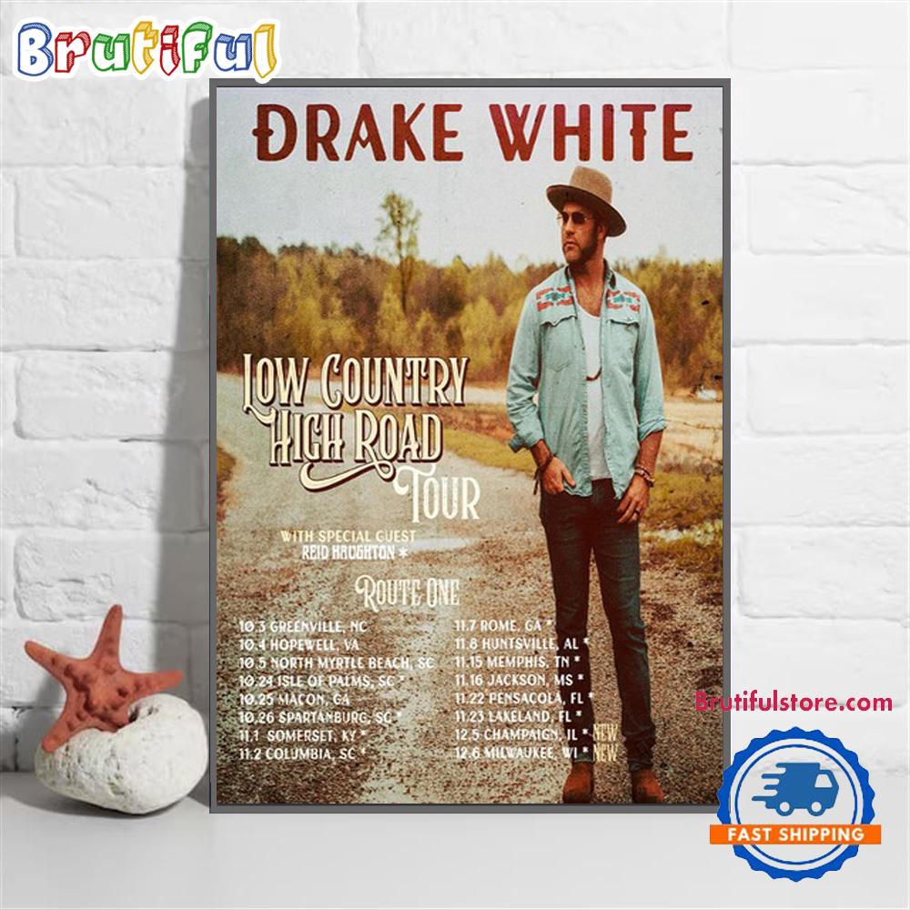 Drake White Low Country High Road Tour 2024 Wall Art Poster Canvas
