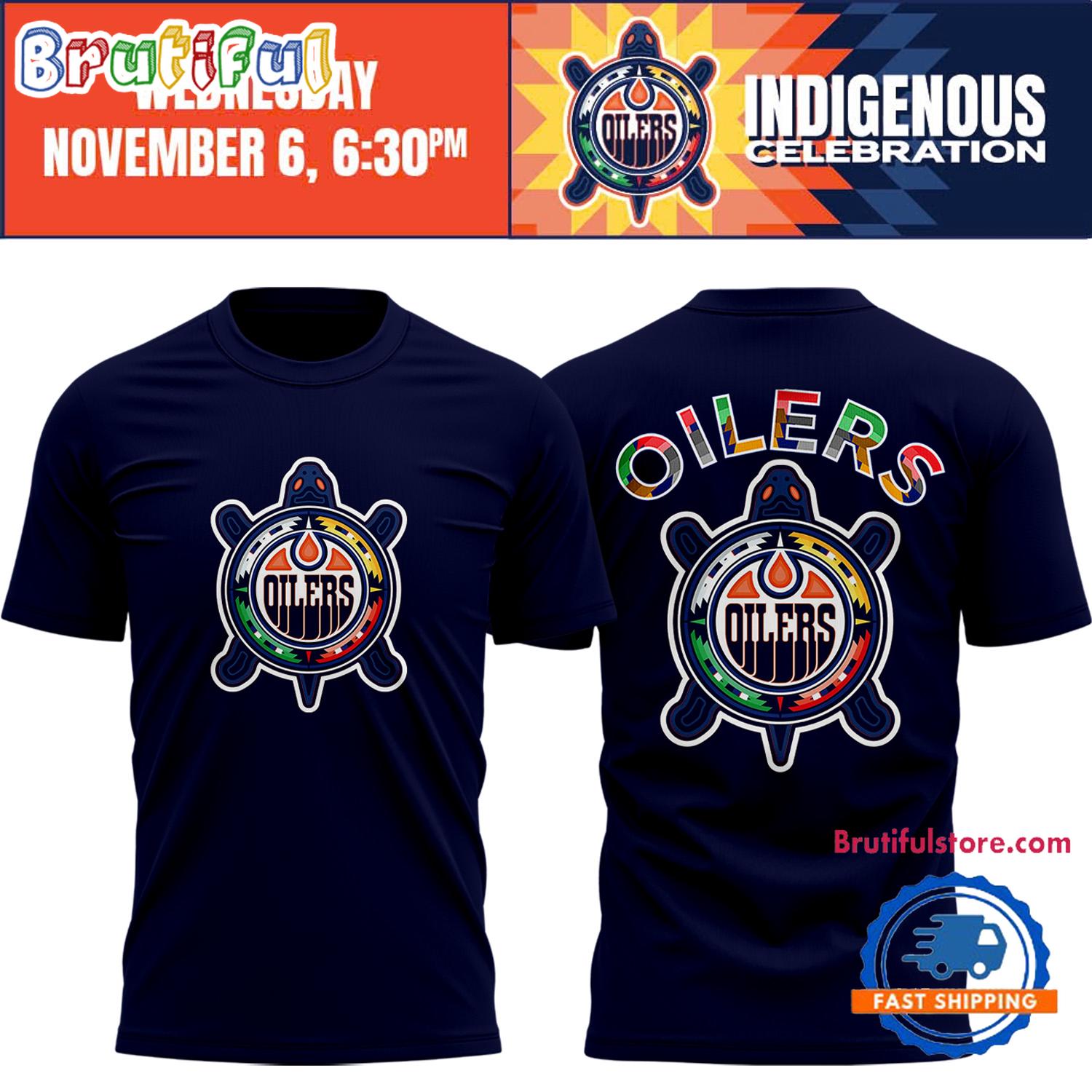 Edmonton Oilers Indigenous Celebration T Shirt