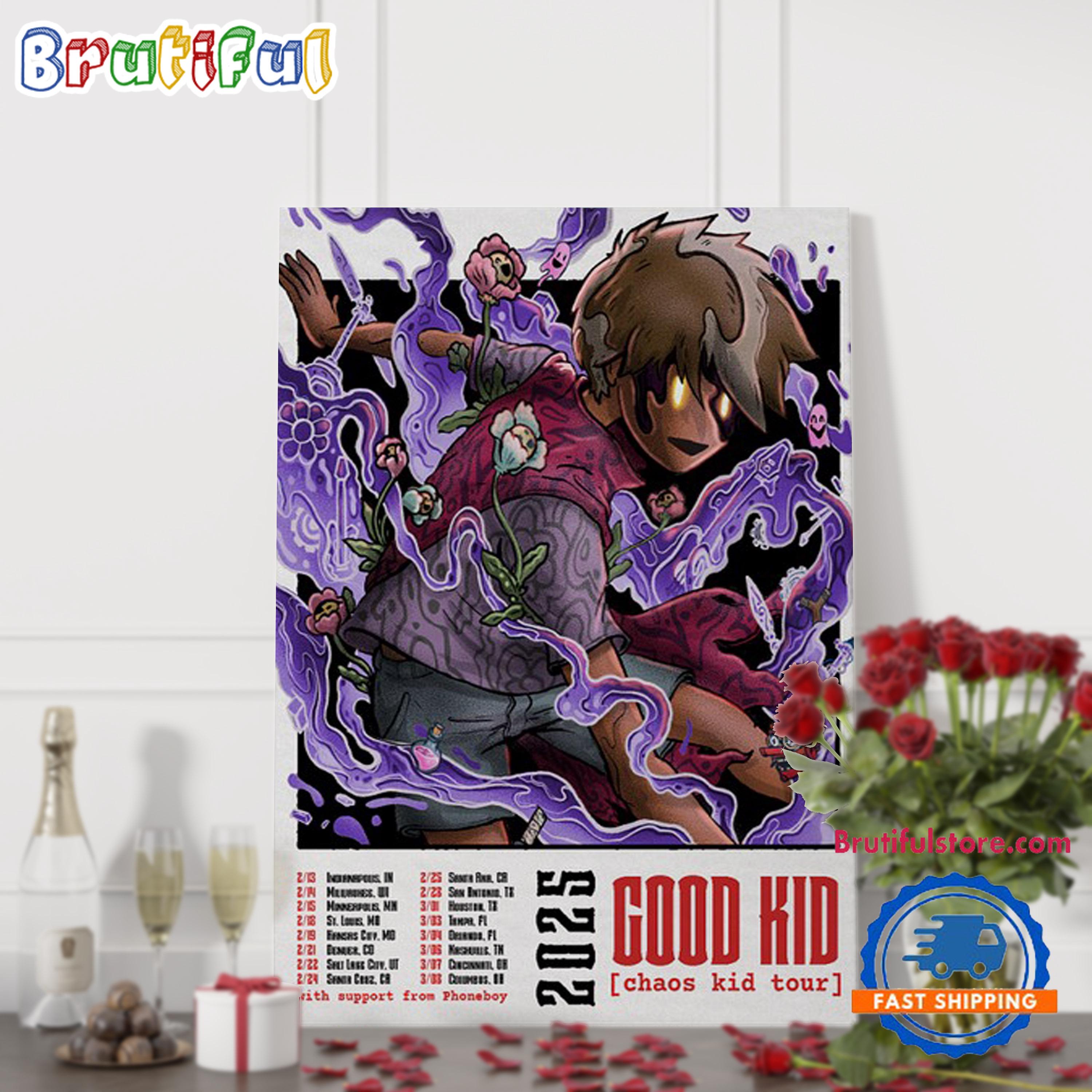 Good Kid Band Chaos Kid Tour 2025 Concert Wall Art Poster Canvas