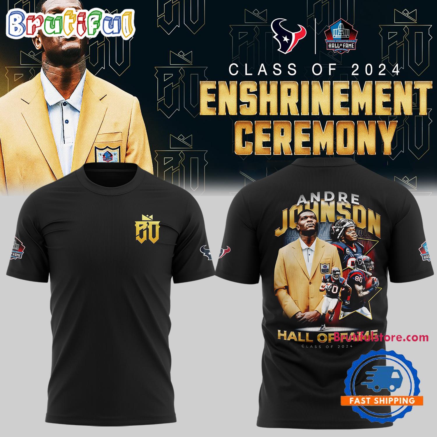 Houston Texans Andre Johnson Hall of Famer 2024 T Shirt