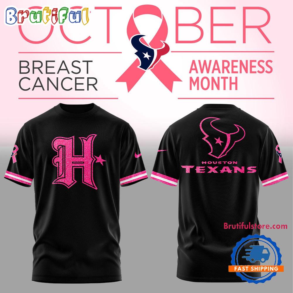 Houston Texans x Breast Cancer Awareness Design New T Shirt