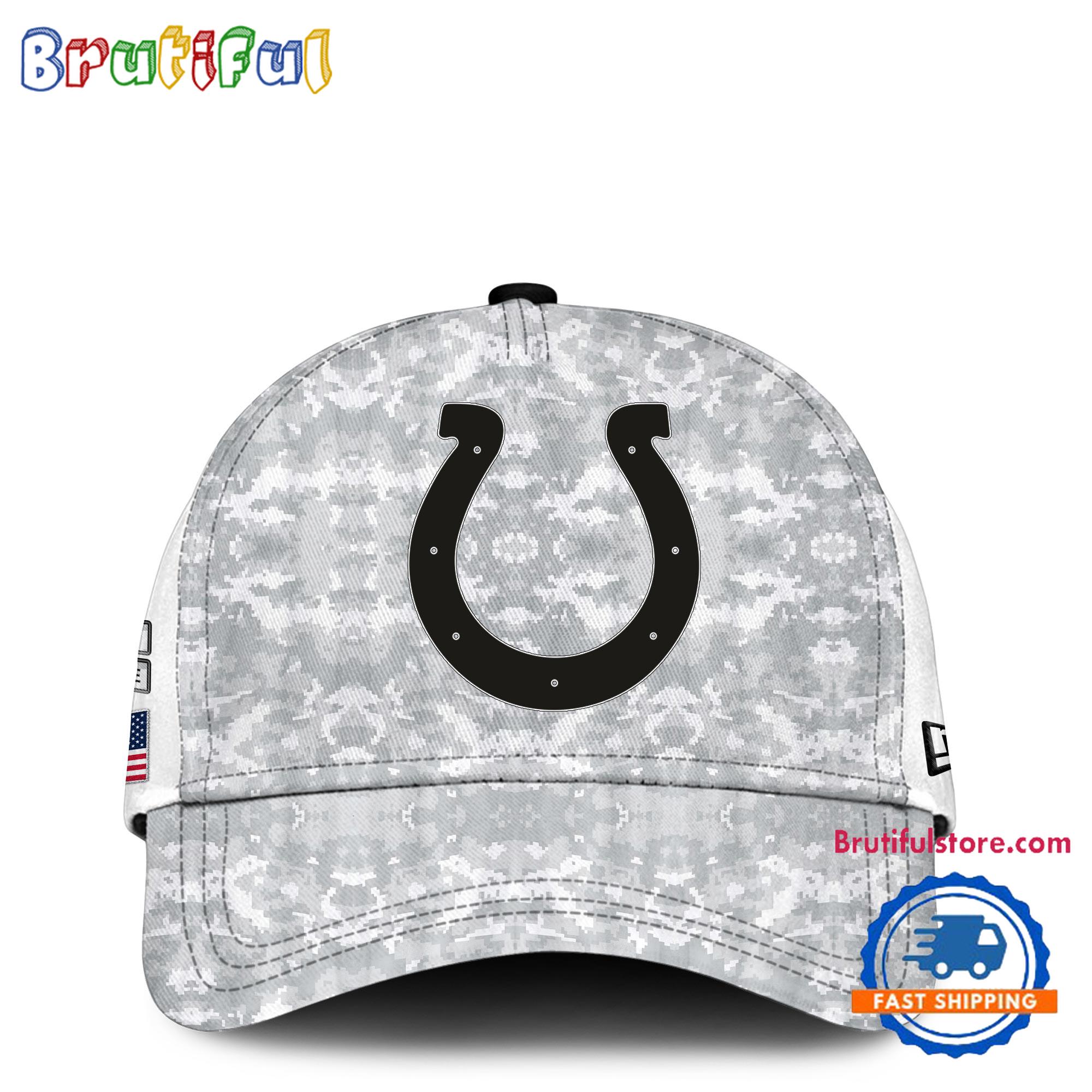 Indianapolis Colts Camo 2024 Salute to Service Club Veterans Limited Baseball Cap