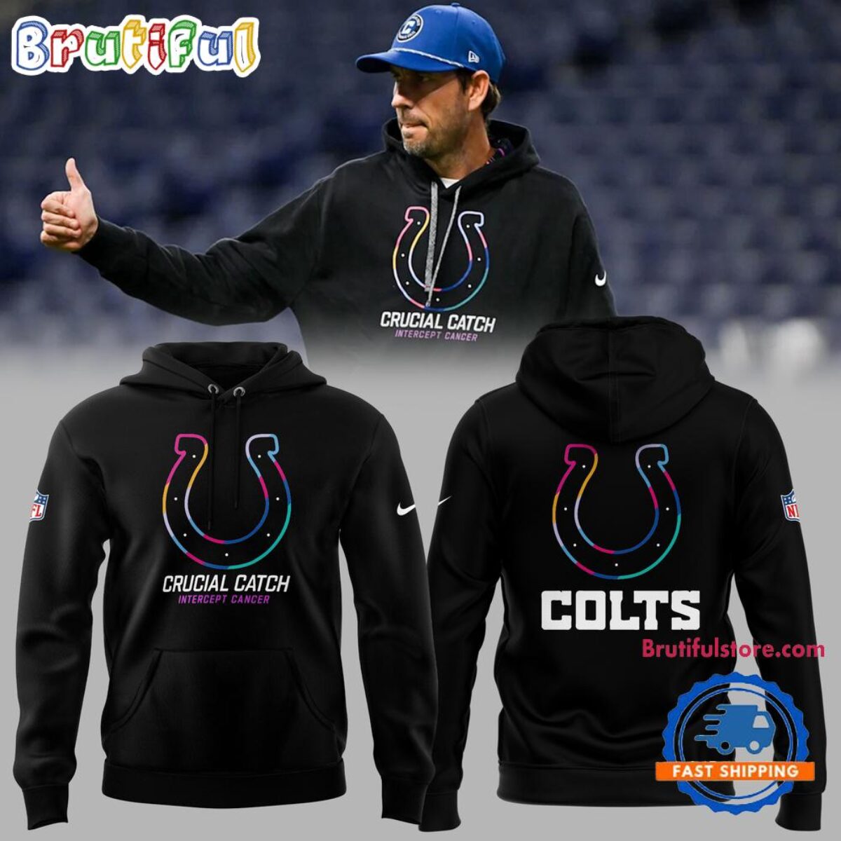 Indianapolis Colts Special Edition 2024 NFL Crucial Catch Hoodie Shirt