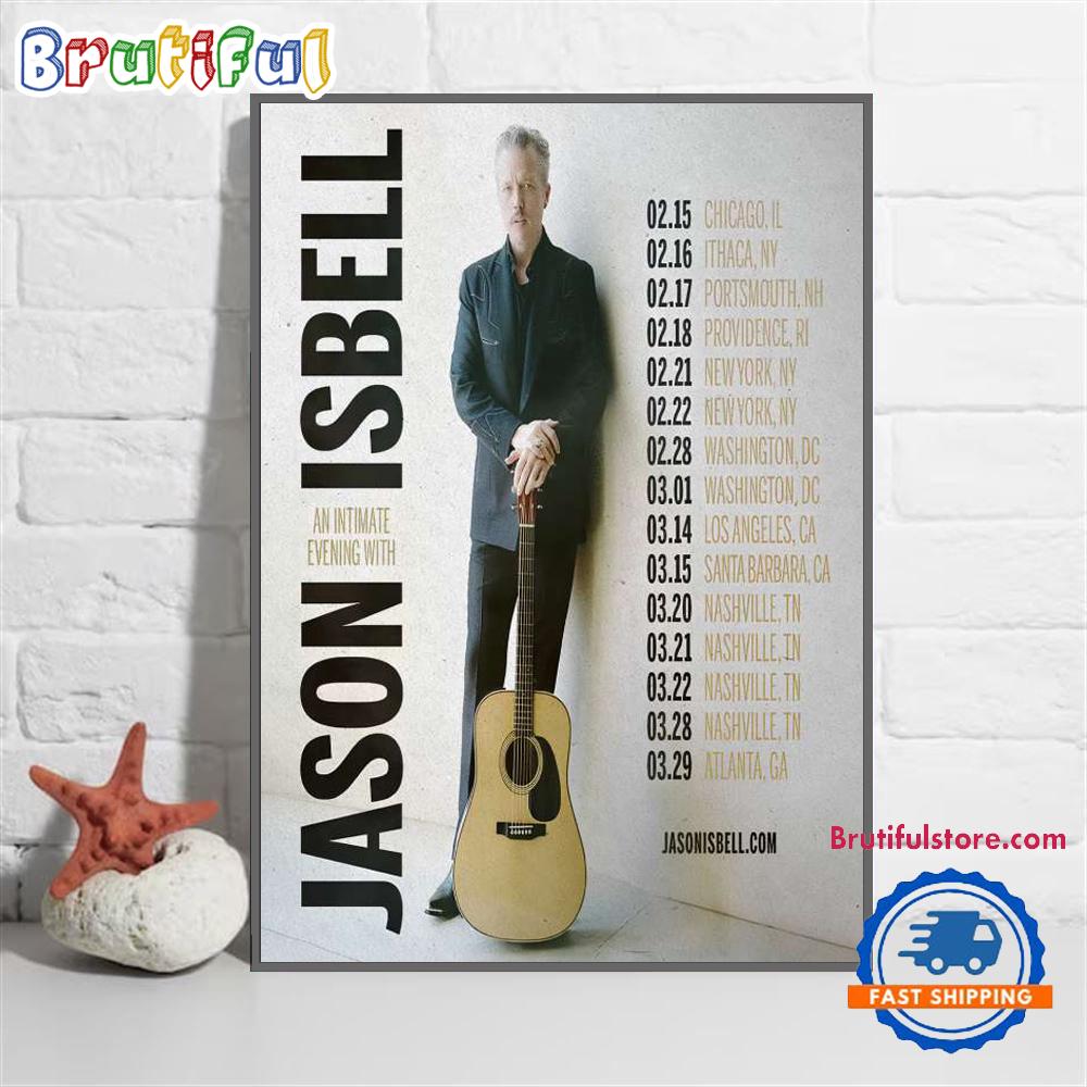 Jason Isbell An Intimate Evening With Tour 2025 Poster Canvas Art