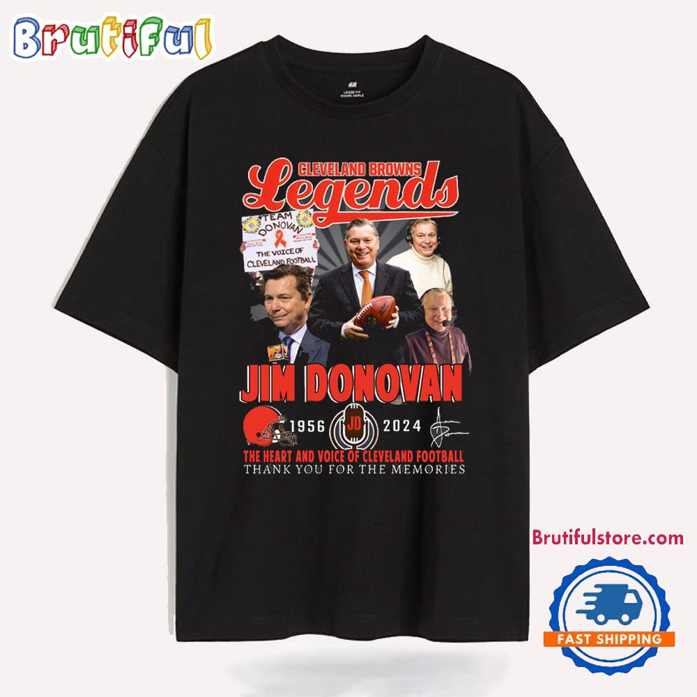 Jim Donovan Cleveland Browns Legends 1956-2024 Annivesary T Shirt