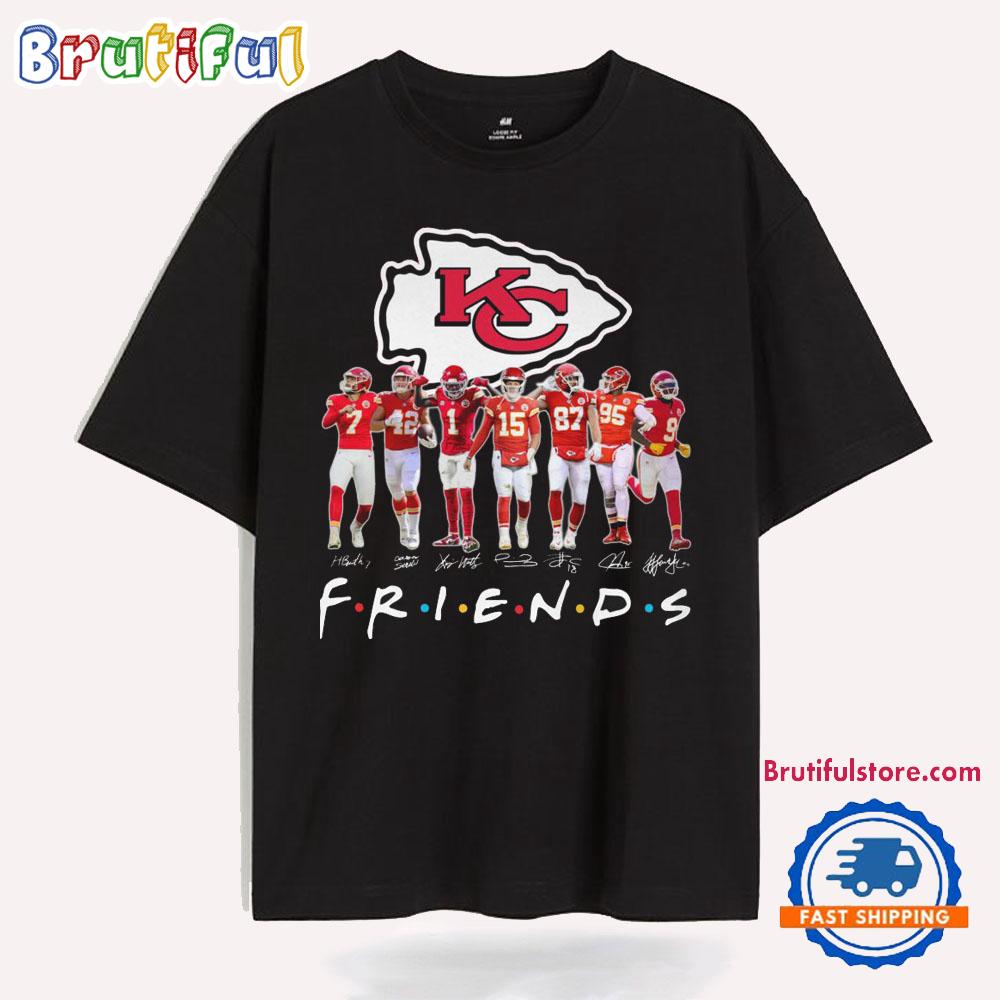 Kansas City Chiefs NFL 2024 Football Team Graphics Signature Friends Design T Shirt