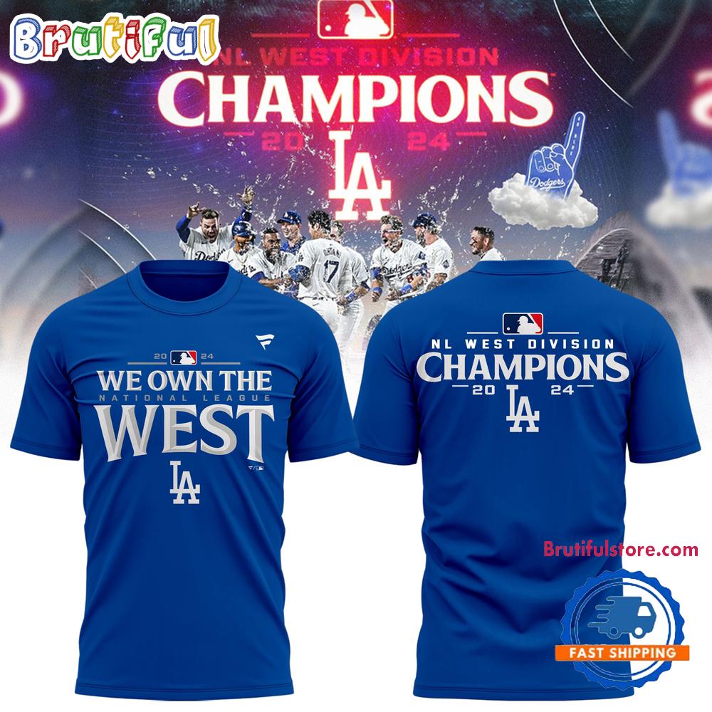 Los Angeles Dodgers NL West Division Champions 2024 3D Shirt