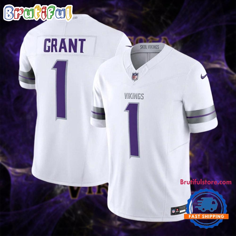 Minnesota Vikings #1 Bud Grant Winter Warrior Limited Football Jesey, Bud Grant Winter Warrior Jersey 1