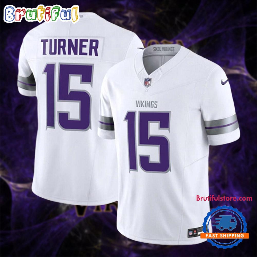 Minnesota Vikings #15 Dallas Turner Winter Warrior Limited Football Jesey, Dallas Turner Winter Warrior Jersey