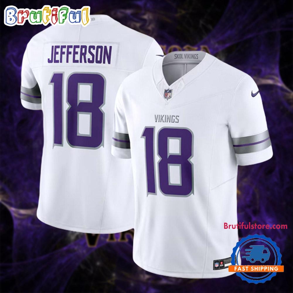 Minnesota Vikings #18 Justin Jefferson Winter Warrior Limited Football Jesey, Justin Jefferson Winter Warrior Jersey