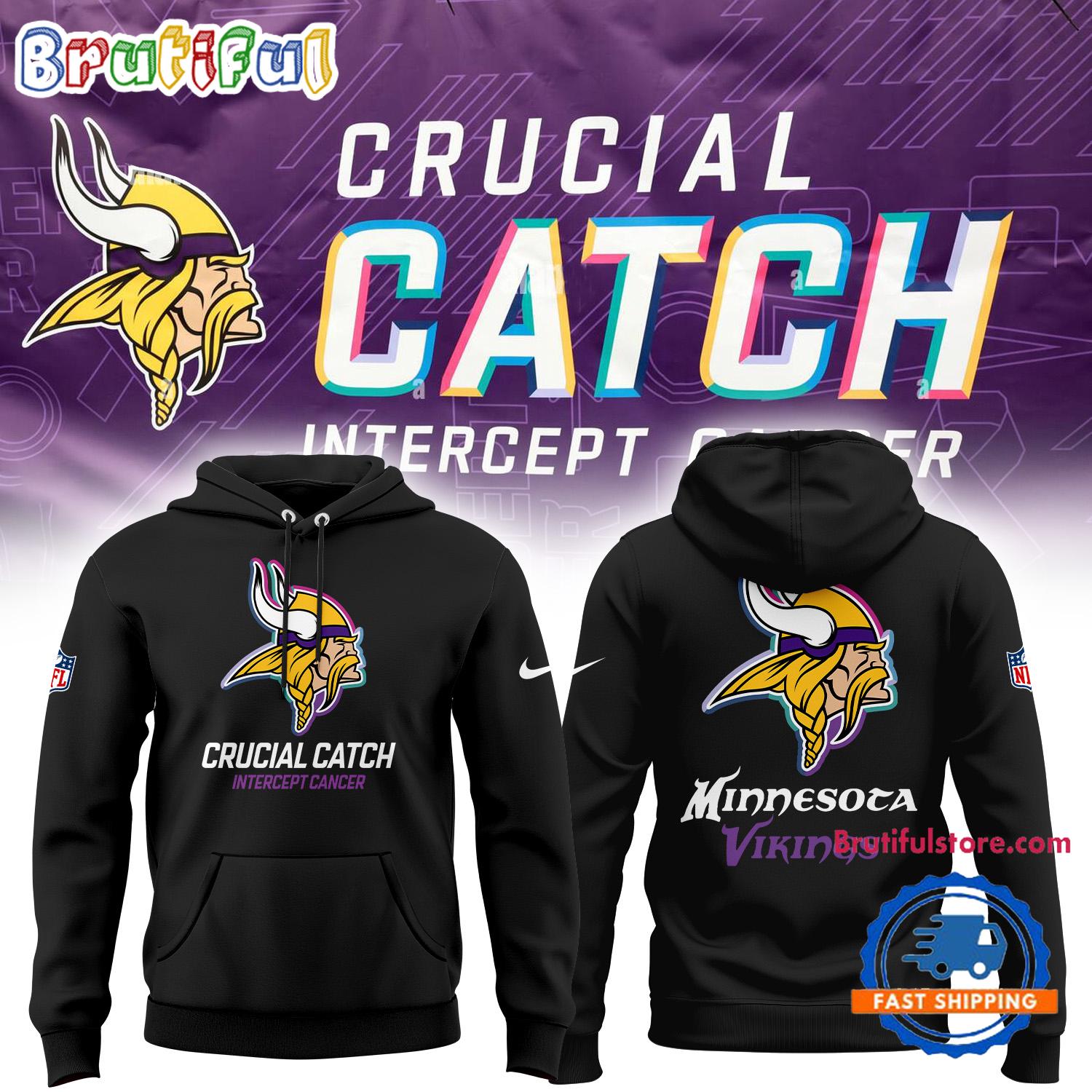 Minnesota Vikings 2024 NFL Crucial Catch Limited New Hoodie