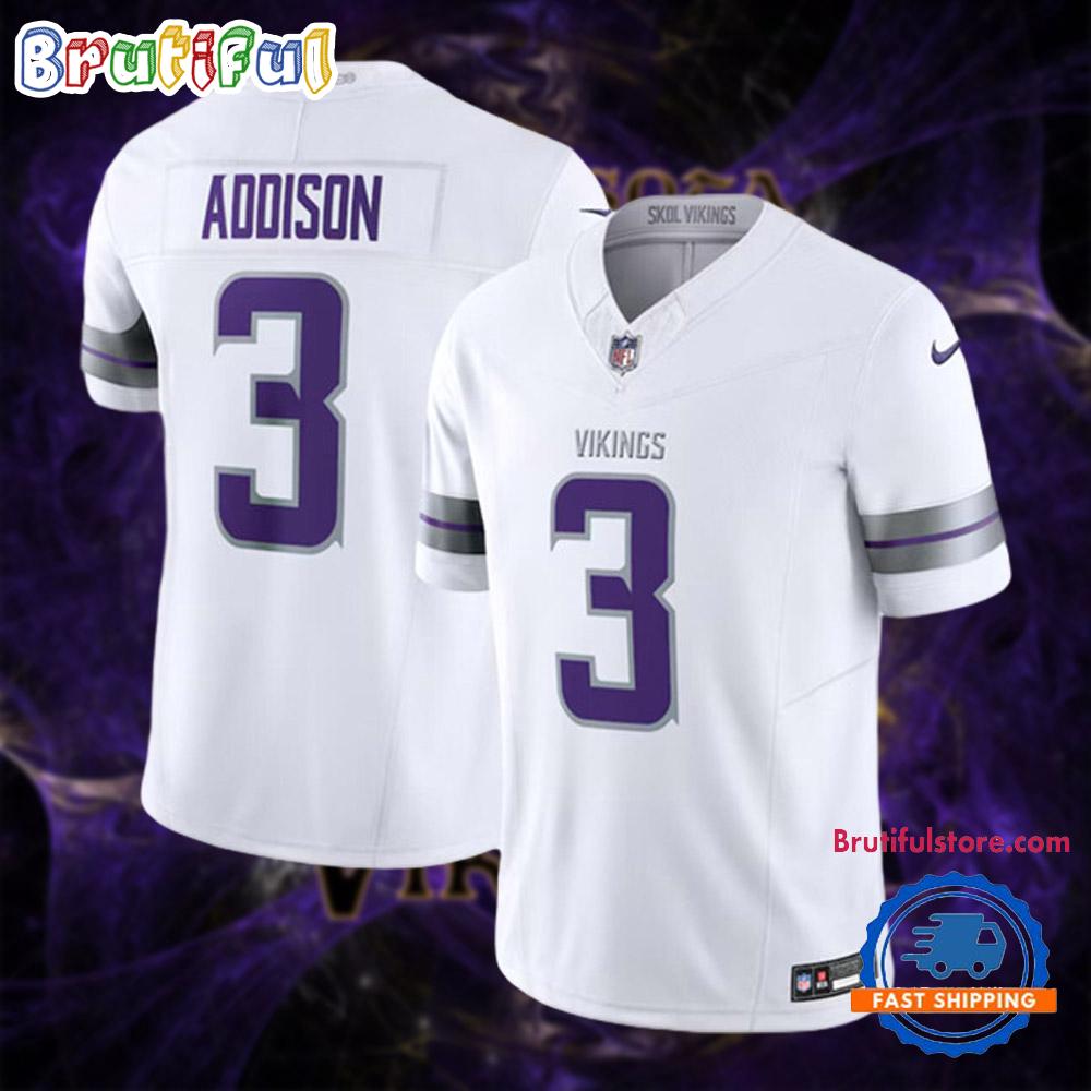 Minnesota Vikings #3 Jordan Addison Winter Warrior Limited Football Jesey, Jordan Addison Winter Warrior Jersey