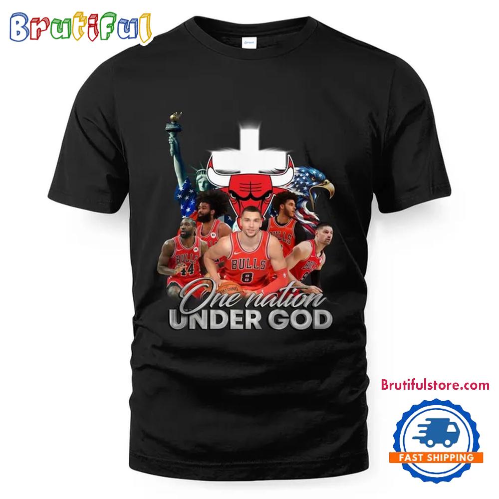 NBA Chicago Bulls One Nation Under God Vintage T Shirt