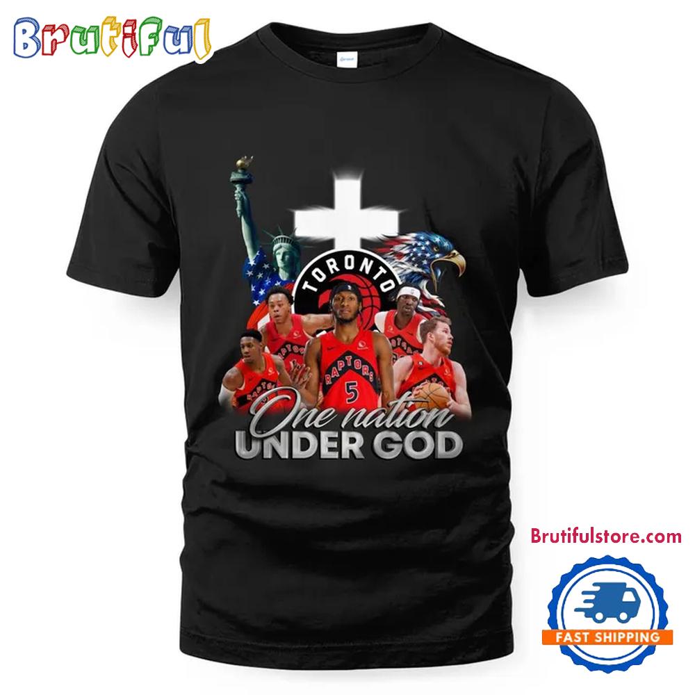 NBA Toronto Raptors One Nation Under God Vintage T Shirt